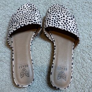 Leopard Print Vici dolls slides
